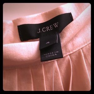 J CREW PINK METALLIC PLEATED SKIRT